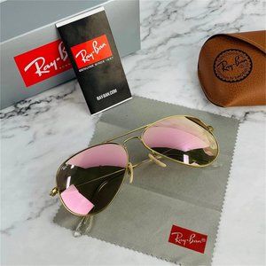 Ray-Ban For You Aviator Silver/Pink Gradient Sunglasses ki4
